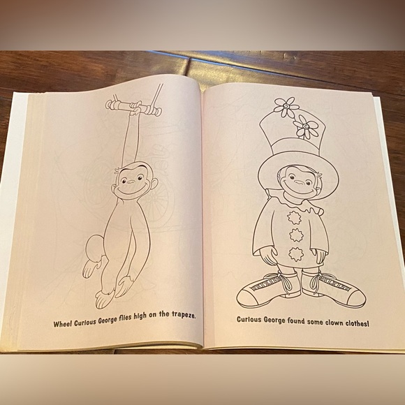 3 piece Curious George bundle; stuffy, coloring & reading book 📖 🐵 - Picture 9 of 15